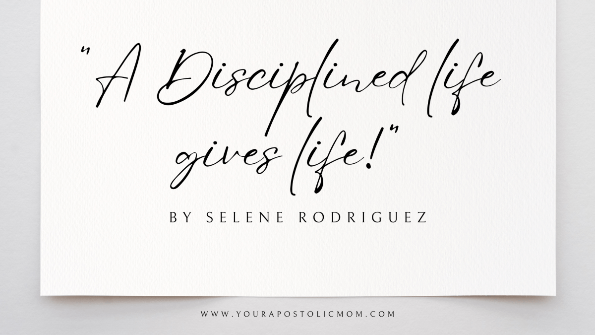 “A disciplined life – gives&nbsp;life!”